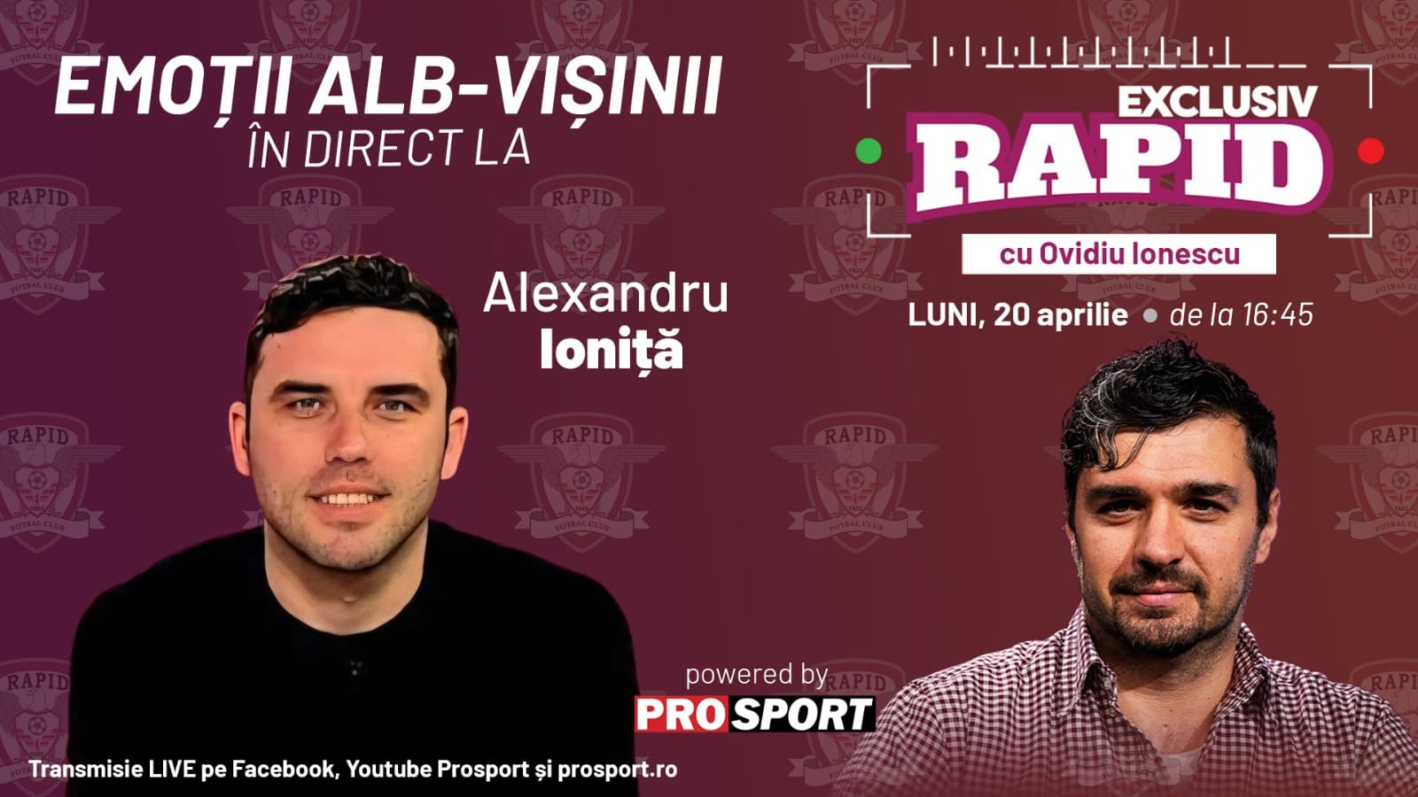 „EXCLUSIV RAPID” – după Craiova – Rapid 1-0, cu Alexandru Ioniță e LIVE pe YouTube – ProSport, de la ora 16:45: Ce se întâmplă cu băieții lui Gâlcă?!?